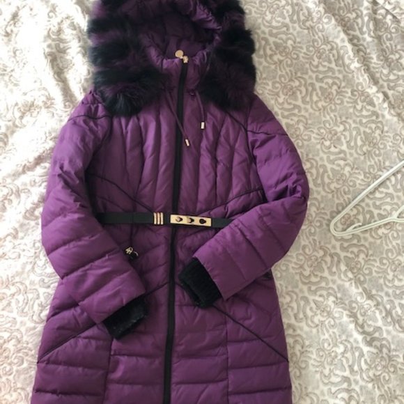 Winter down jacket, purple - Picture 1 of 5
